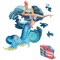 Madd Capp: I Am LiL' Mermaid - 48 Piece Puzzle - Kids Mythical Character Shaped Jigsaw, 25x24" Size, Poster Reference, Educational Fun Fact Booklet